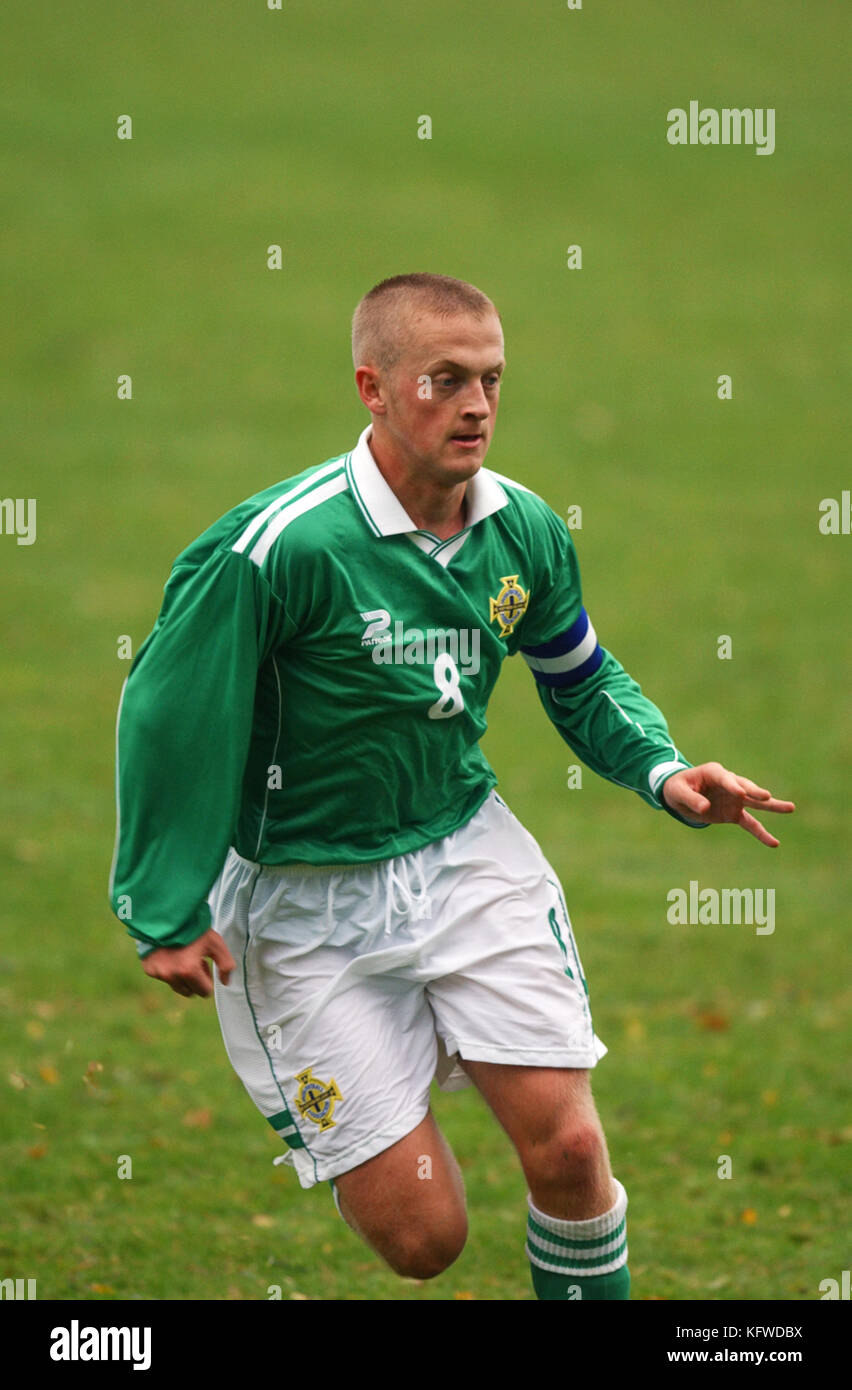 Sammy Clingan footballeur jouant d'Irlande 2002 Banque D'Images