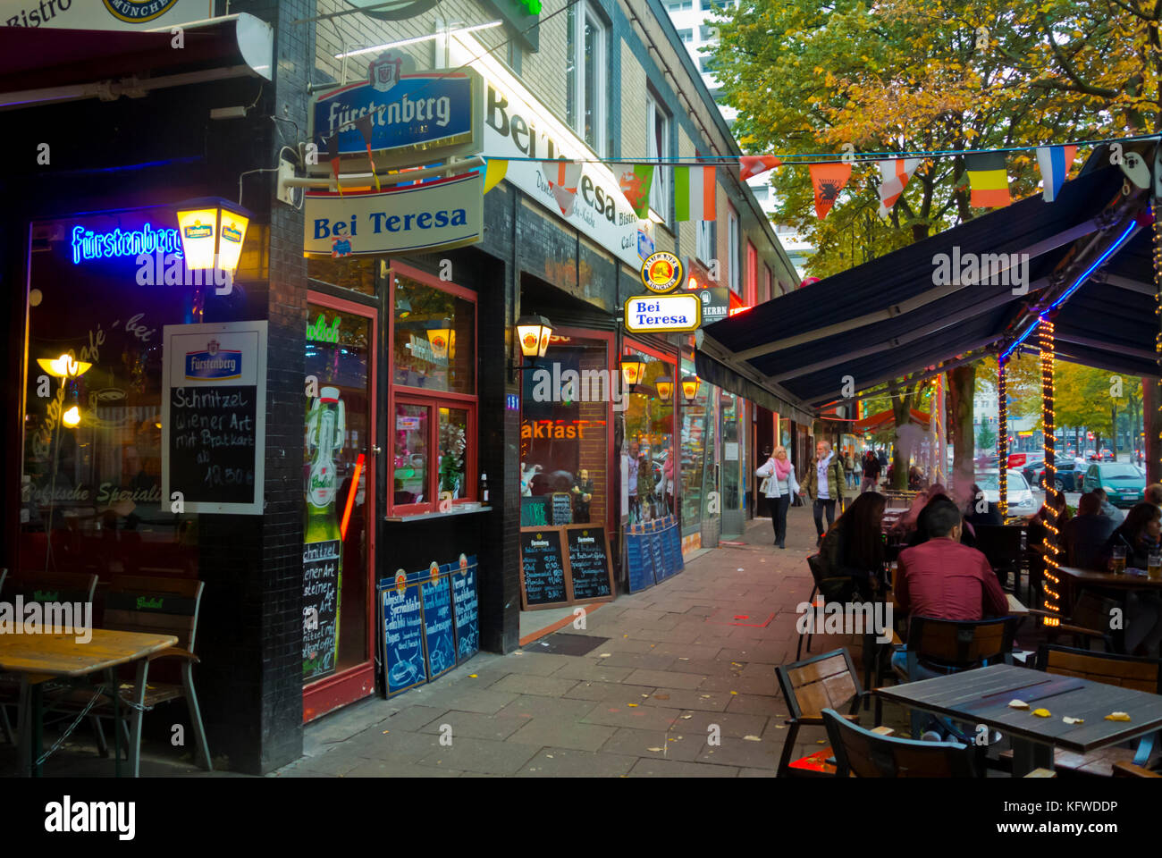 Le Reeperbahn, St Pauli, Hambourg, Allemagne Banque D'Images