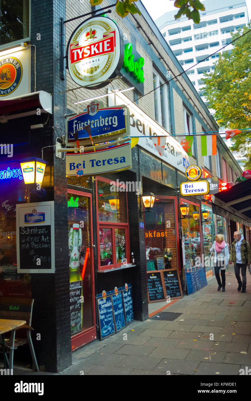 Le Reeperbahn, St Pauli, Hambourg, Allemagne Banque D'Images