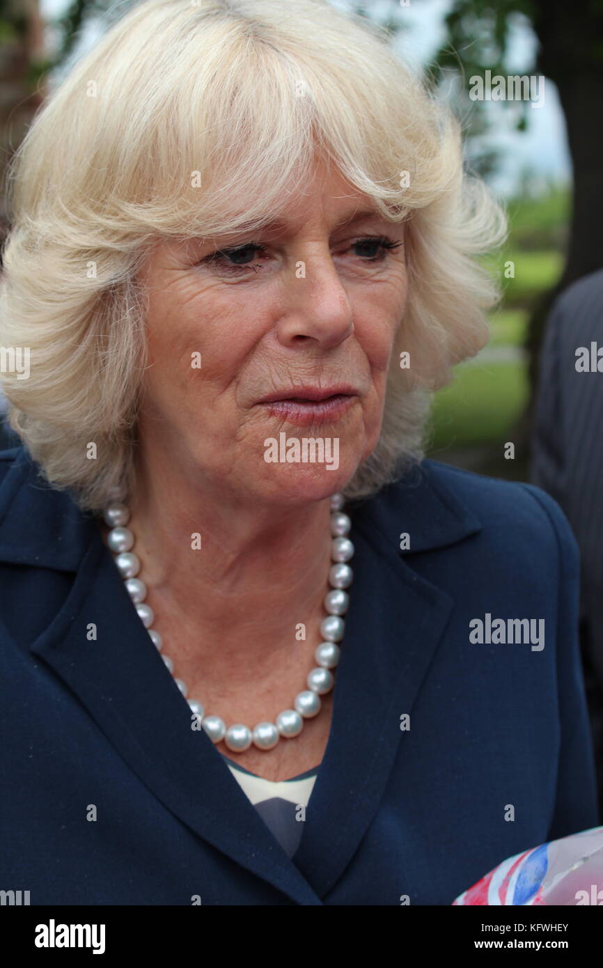 Le Prince Charles et la duchesse de Cornouailles visiter le Nord du Pays de Galles Banque D'Images