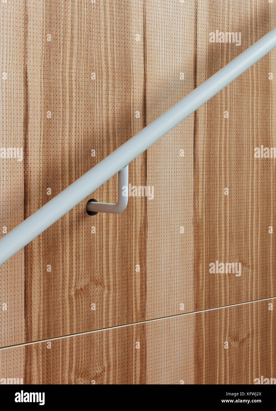 Détail de grain du bois dans la salle de musique. Carmen Würth Forum, Künzelsau-Gaisbach, Allemagne. Architecte : David Chipperfield Architects Ltd, 2017. Banque D'Images