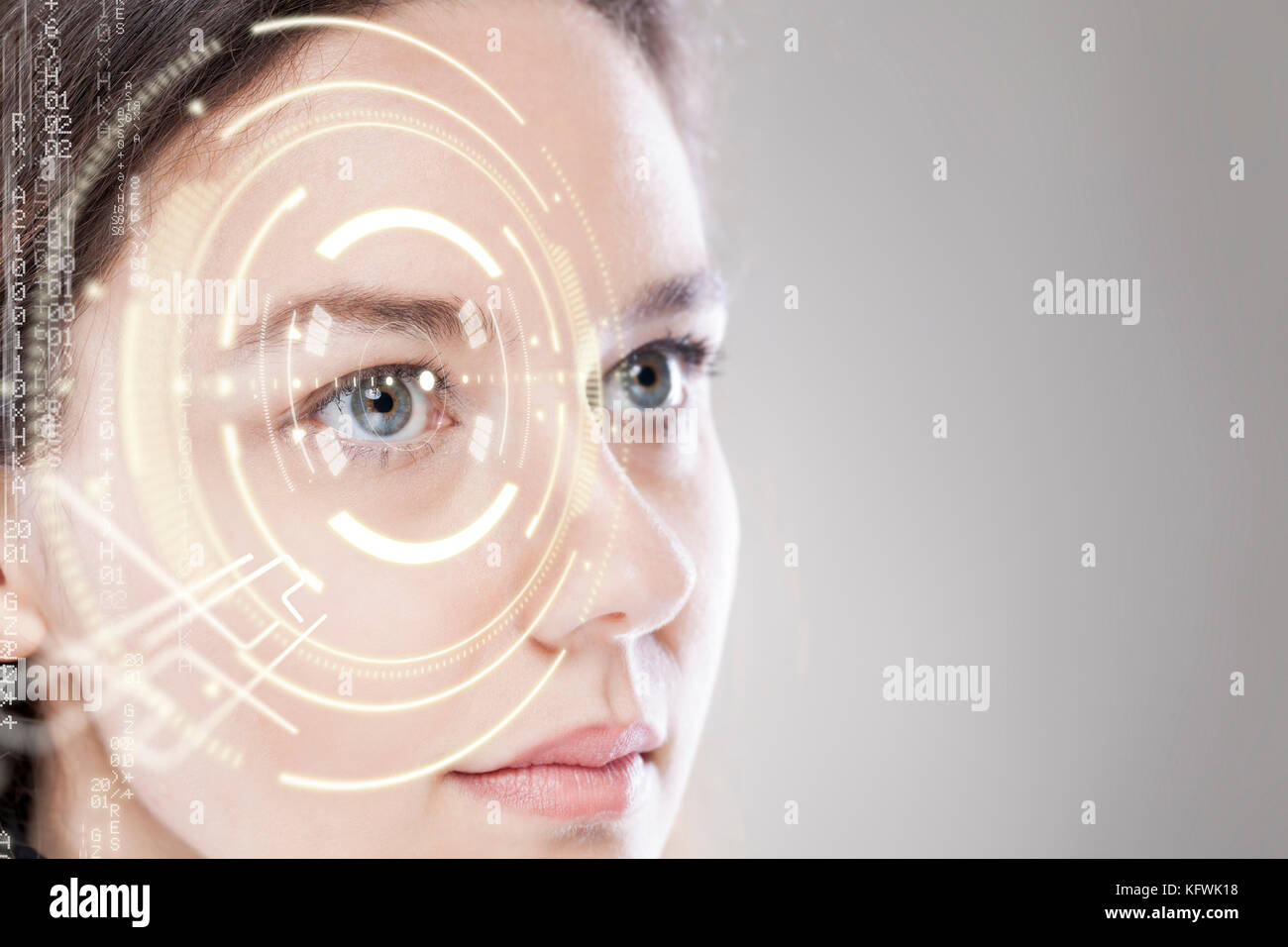 Close-up of woman eye d'effets visuels Banque D'Images