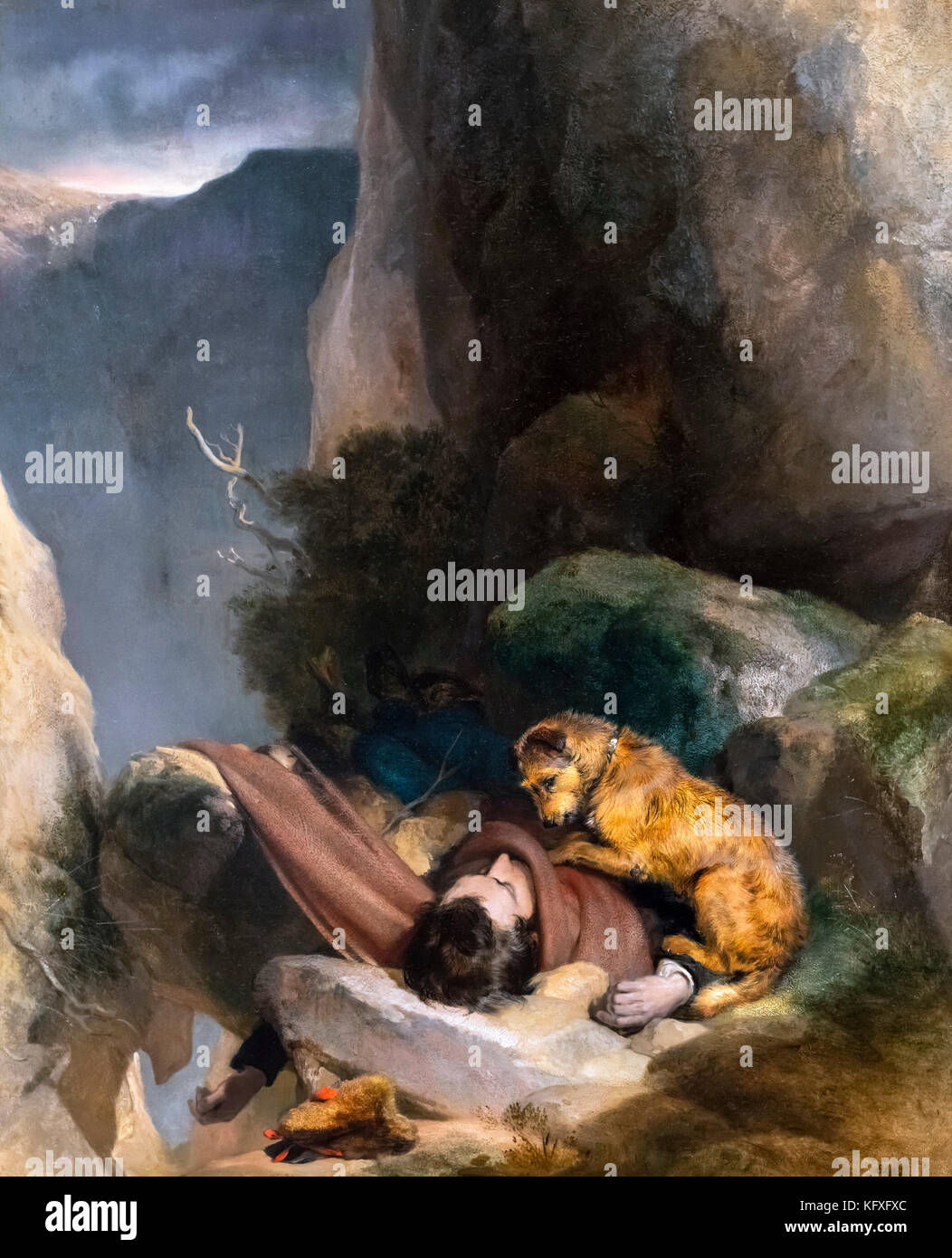 Pièce jointe par Sir Edwin Henry Landseer (1802-1873), huile sur toile, 1829 Banque D'Images