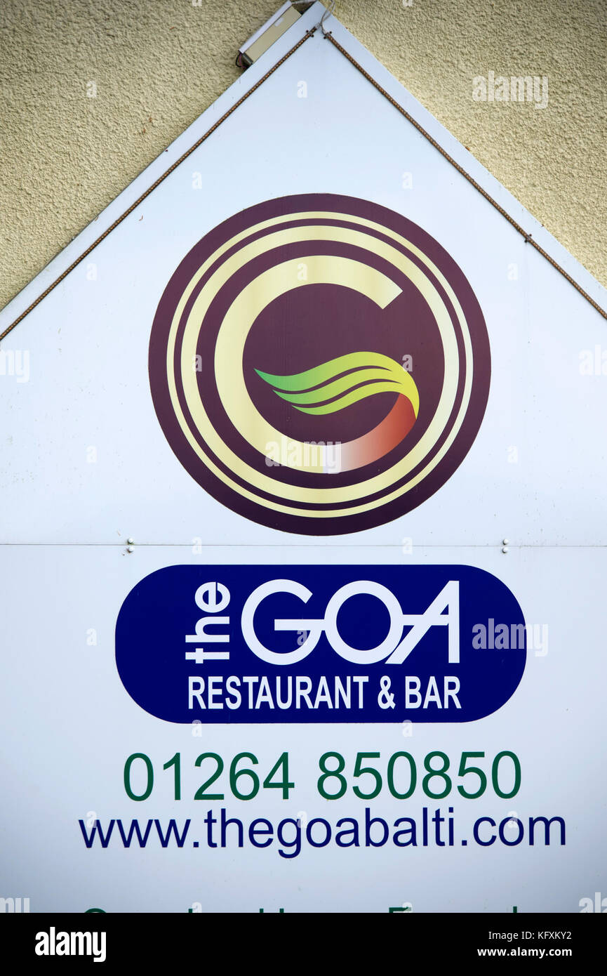 Restaurant Indien Balti Goa Banque D'Images