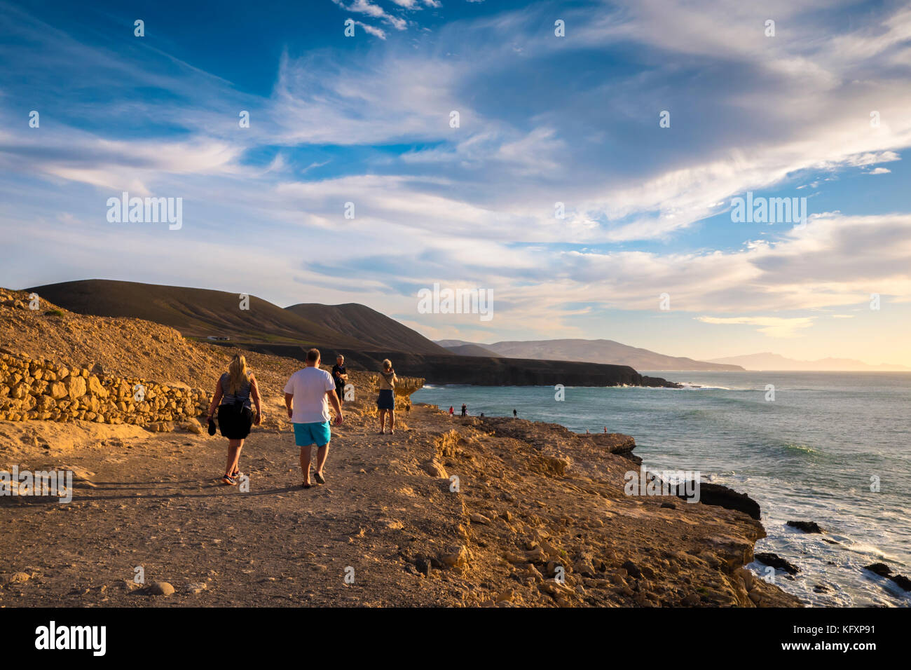 Ajuy Fuerteventura Iles Canaries Espagne lumière du soir Banque D'Images