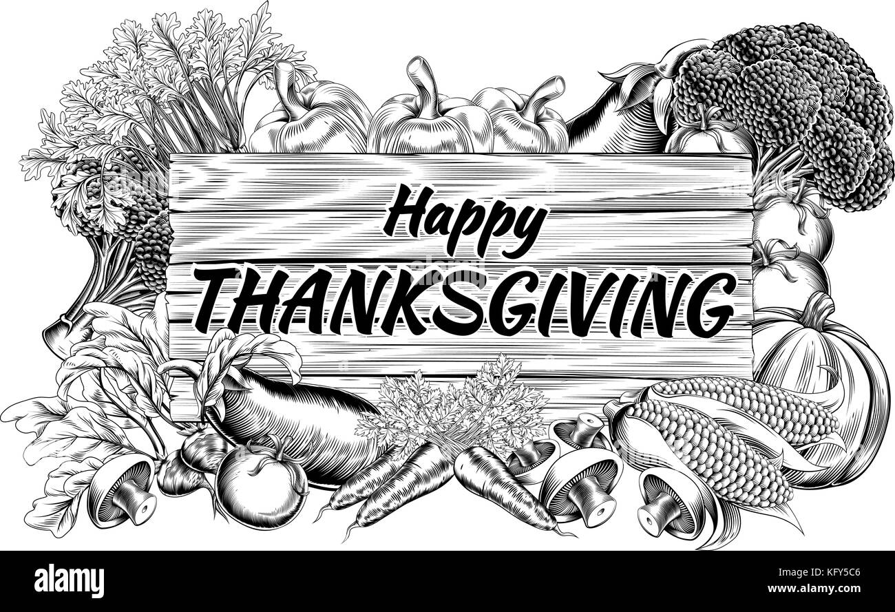 Panneau fruits et légumes de Thanksgiving Illustration de Vecteur