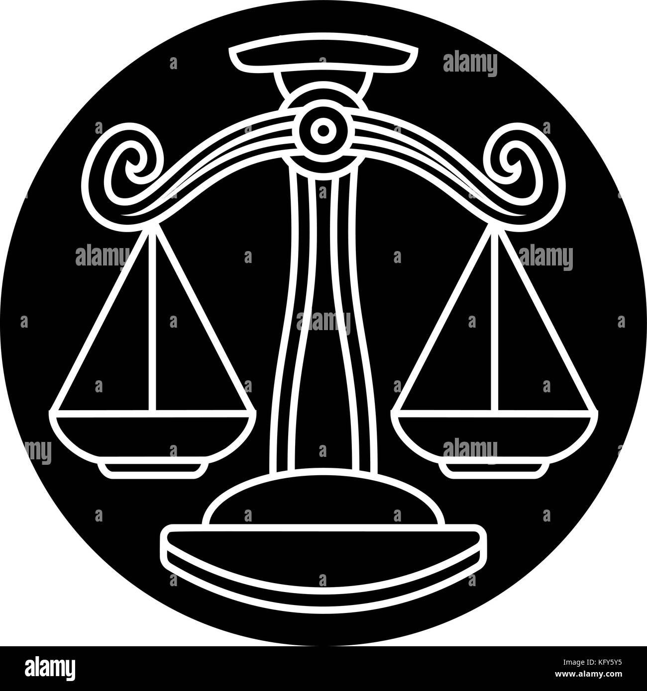 Balance Astrologie Horoscope Zodiaque signe Illustration de Vecteur