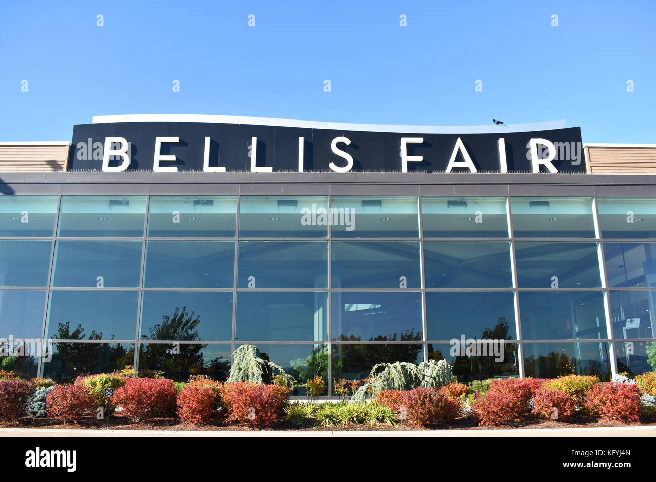 Bellis Fair Mall et signer à Bellingham, Washington. Banque D'Images