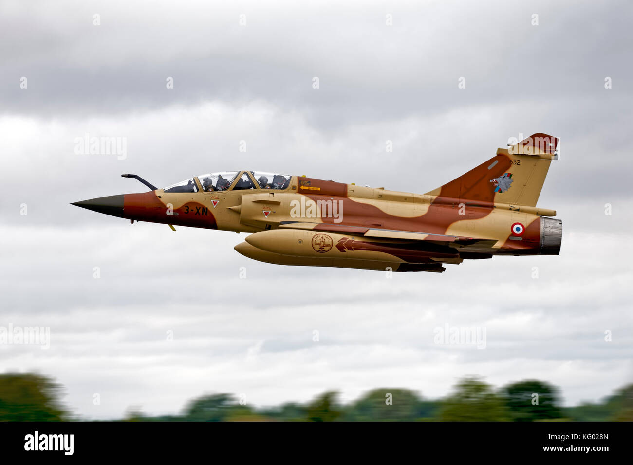Armée de l'air Dassault Mirage 2000D 652/3-XN CE03.003/ Couteau Delta prend-off pour démarrer son affichage à l'RIAT,RAF Fairford, Gloucestershire 2017 Banque D'Images