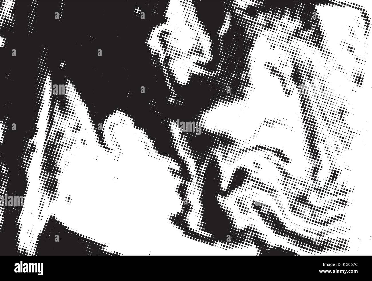 Le noir et blanc grunge texture. abstract background. vector halftone pattern. Illustration de Vecteur