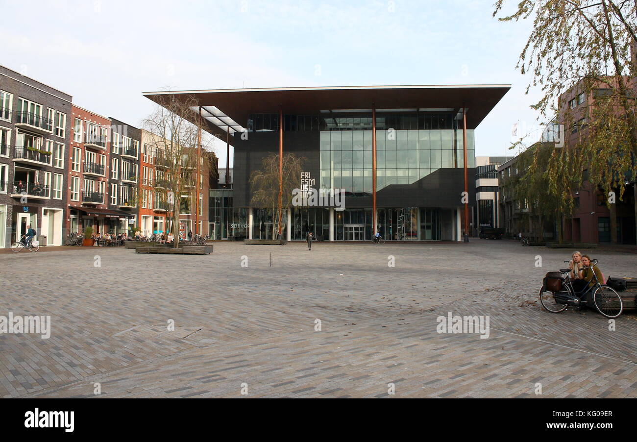 Nouveau Musée Musée Frison (Frysk) Bâtiment à Wilhelminaplein (aussi Zaailand) square à Leeuwarden, aux Pays-Bas, a ouvert ses portes en 2013. Banque D'Images