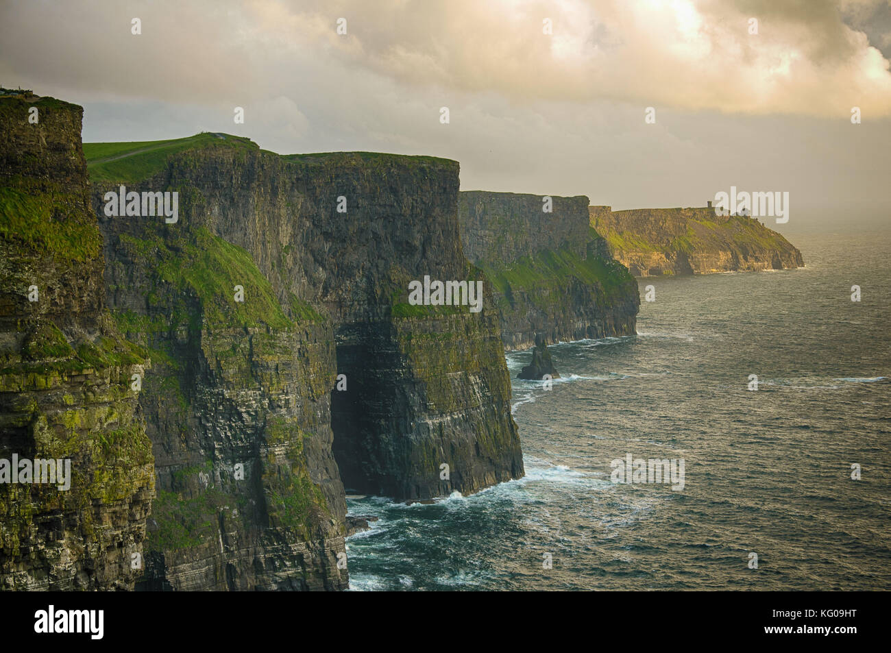 Irlande spectaculaire paysage nature rural pittoresque des falaises de Moher dans le comté de Clare, Irlande. Ireland's top tourisme paysage monument attracti Banque D'Images