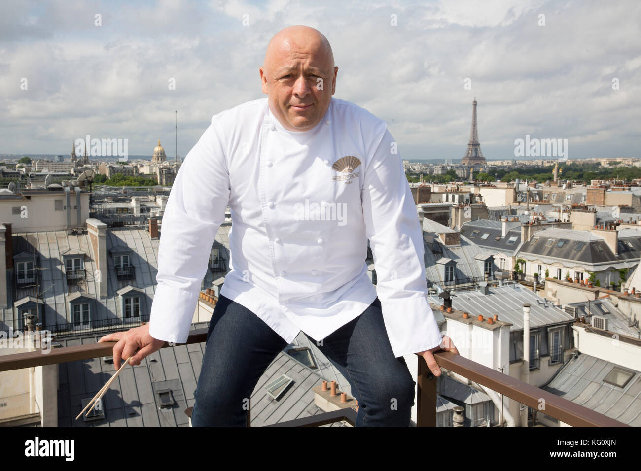 Europe/france/paris. Thierry Marx sur la terrasse du mandarin oriental Banque D'Images