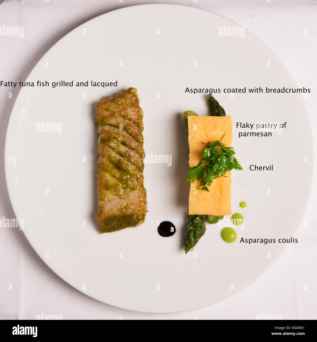 Europe/france/paris. Thierry Marx. pièce de thon grilleée «himishi' Banque D'Images