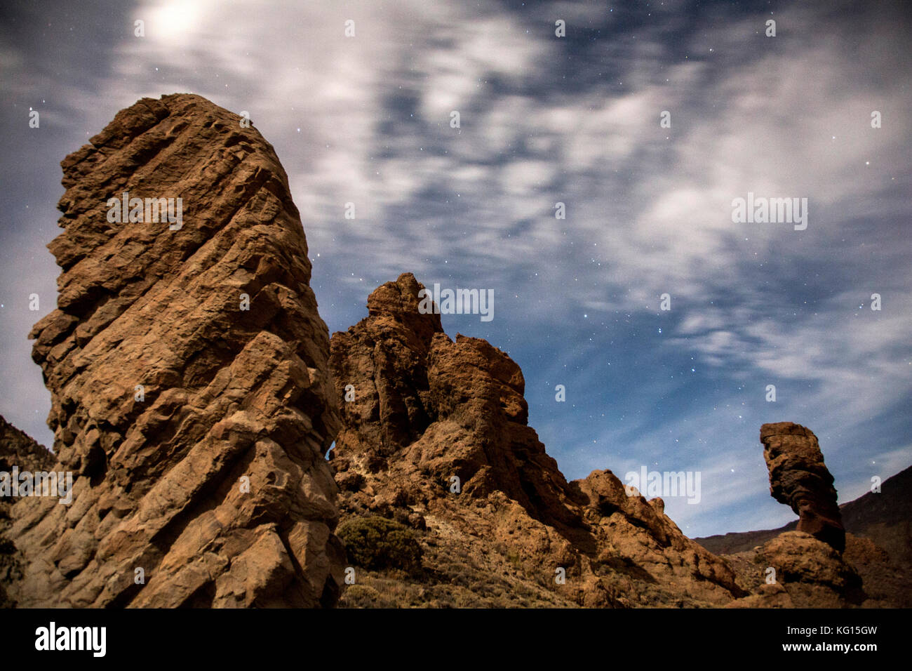 Roque cinchado dans le parc national du Teide Banque D'Images