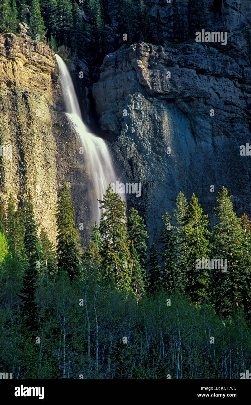 4-Mile Falls, San Juan National Forest, Colorado USA Banque D'Images