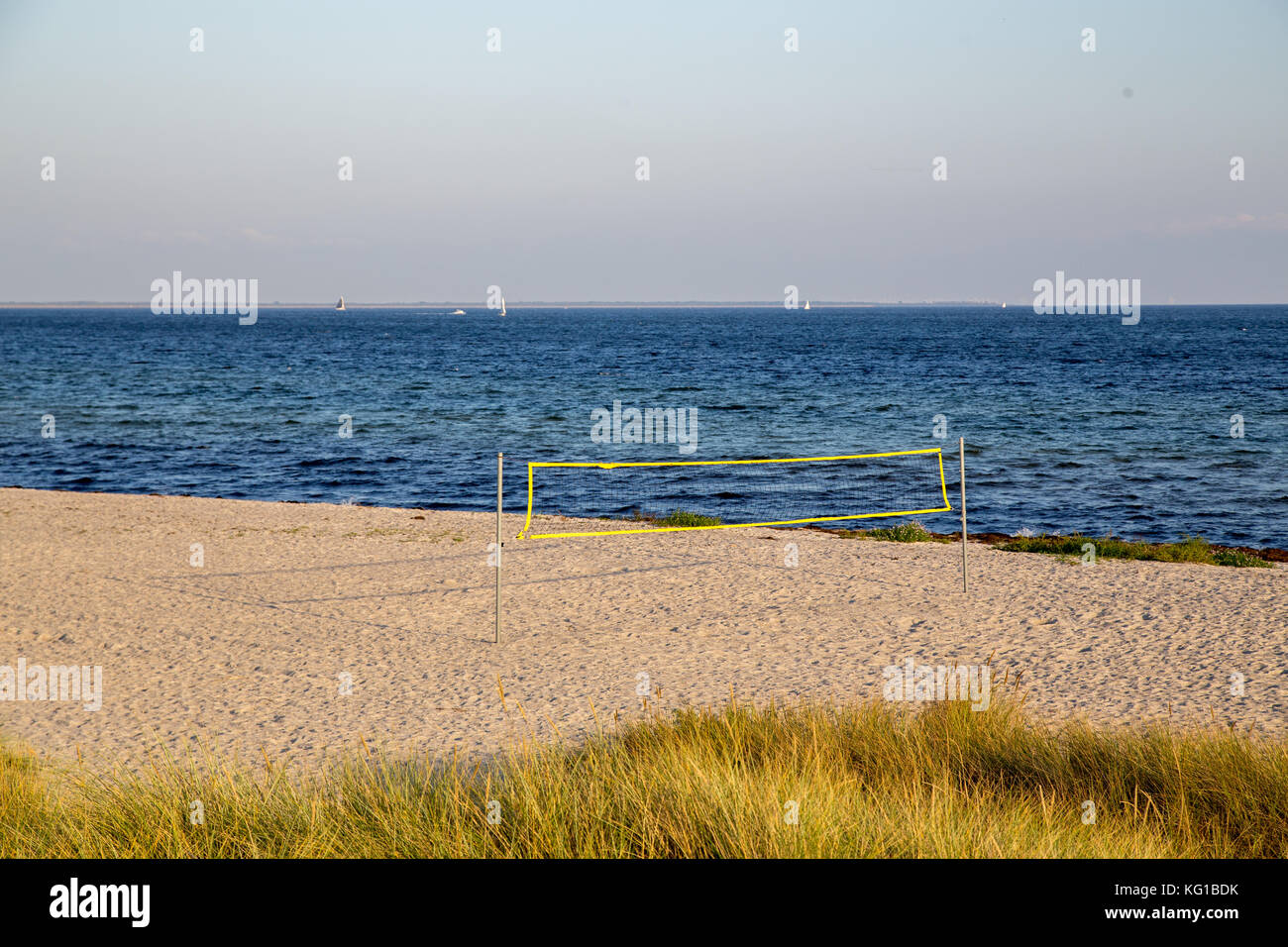Terrain de volley-ball de plage Banque D'Images