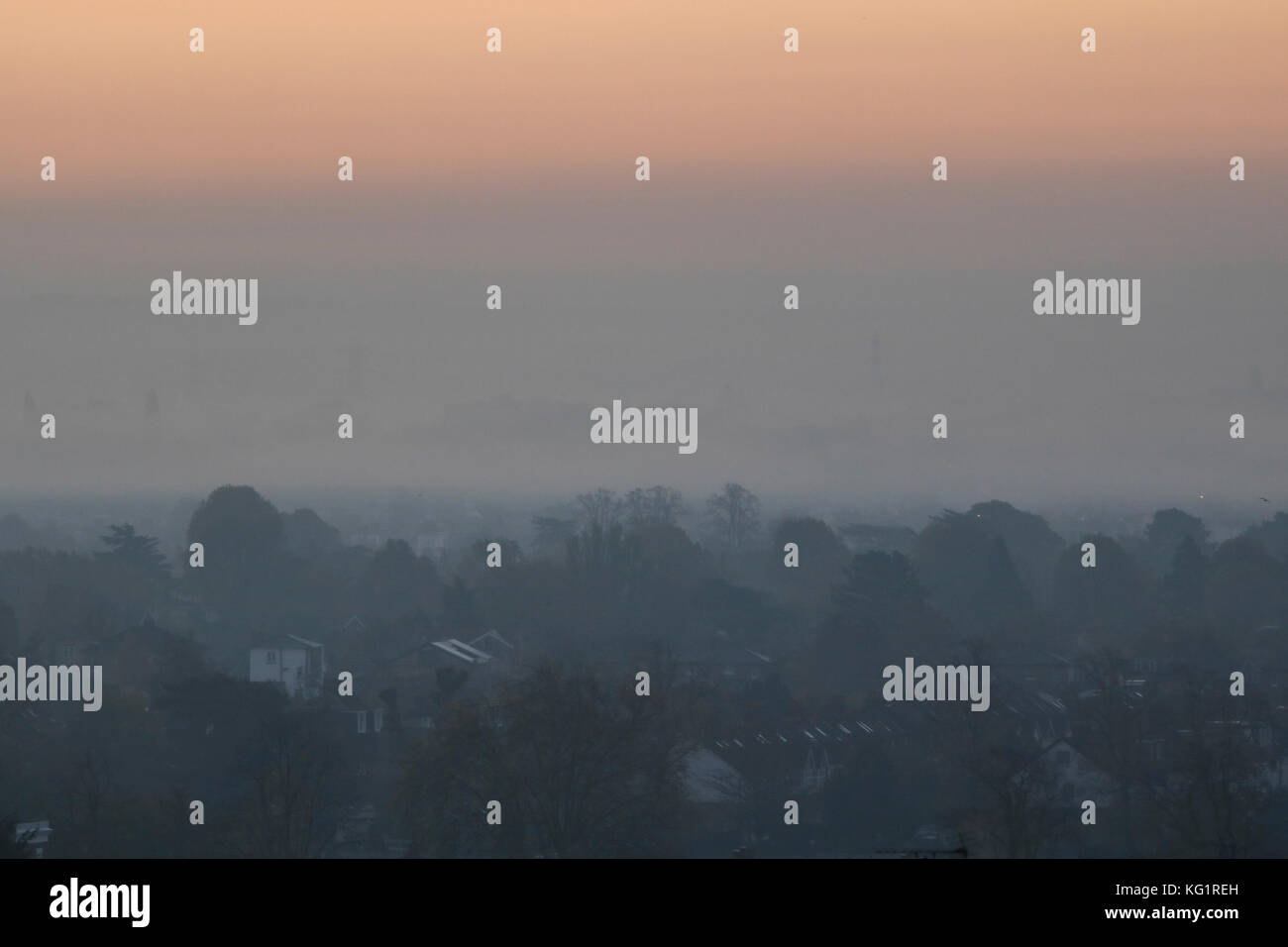 Londres, Royaume-Uni. 29Th sep 2017 paysage wimbledon. couverte de brume matinale crédit : amer ghazzal/Alamy live news Banque D'Images