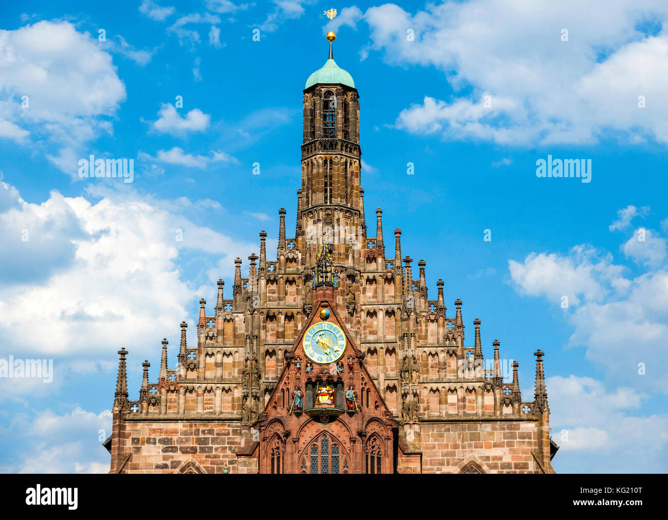 Nürnberg, Mittelfranken, Bayern, Allemagne : la Frauenkirche Banque D'Images