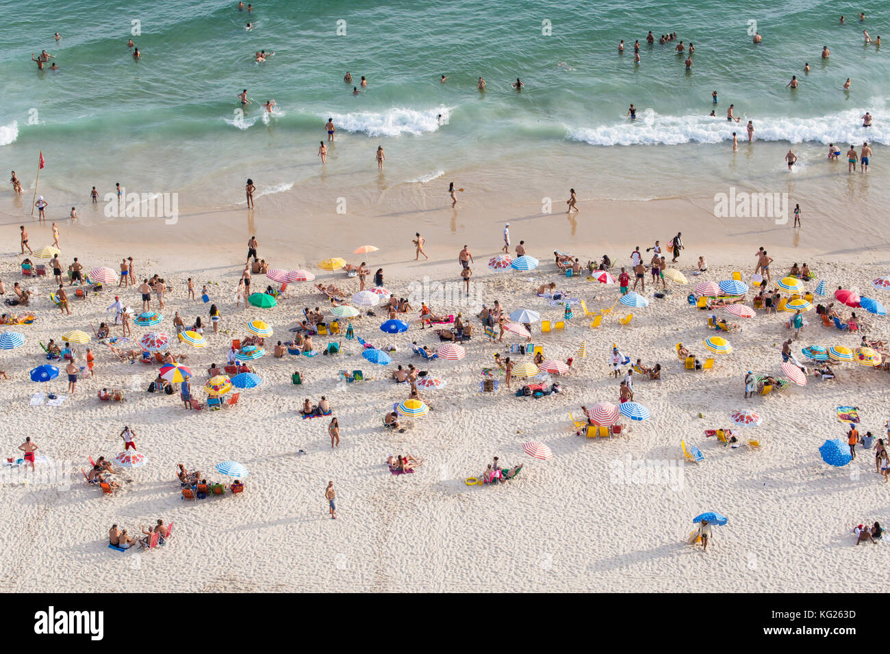 La plage d'Ipanema, Rio de Janeiro, Brésil, Amérique du Sud Banque D'Images