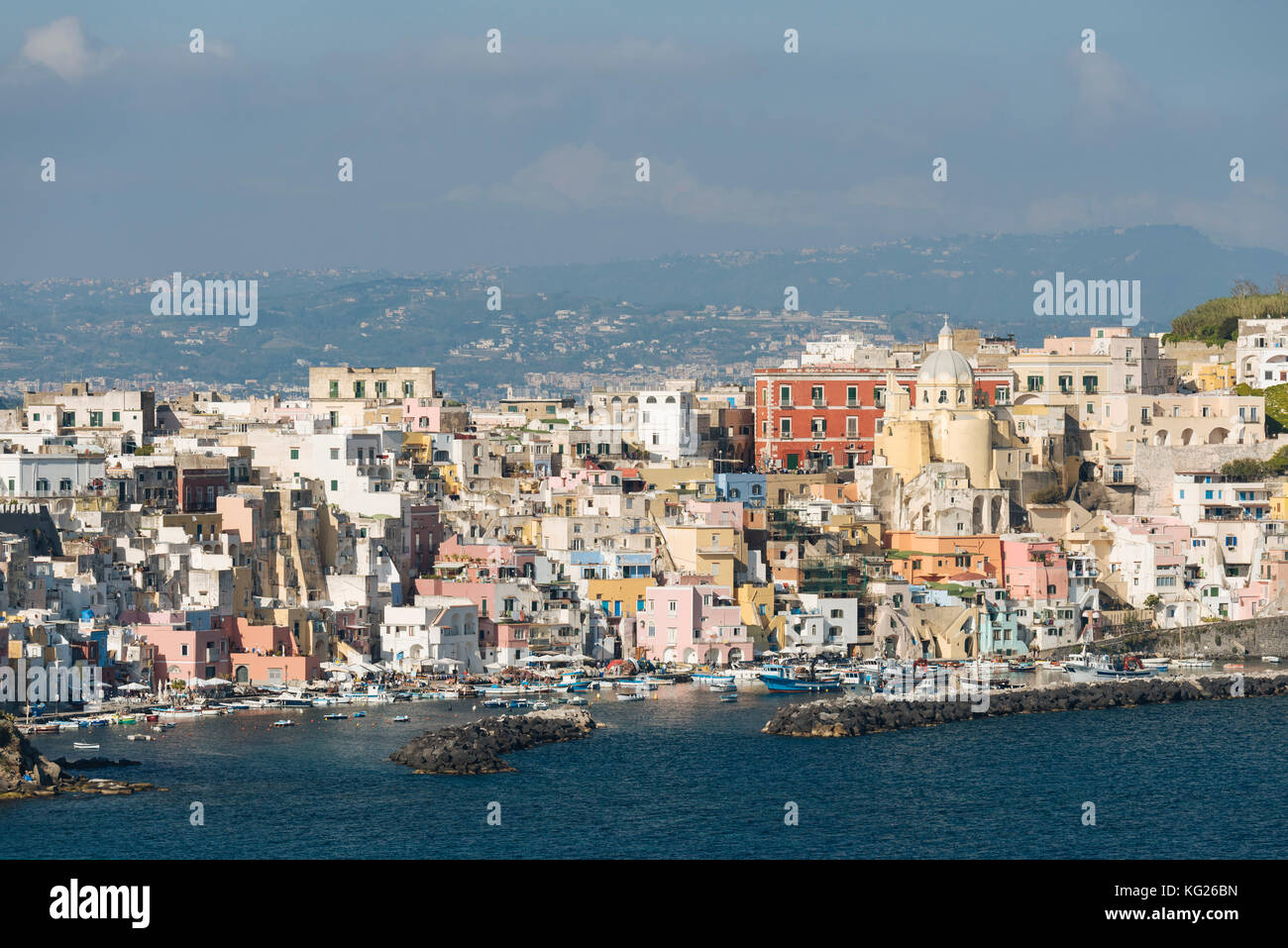 Île de Procida, dans la baie de Naples, Campanie, Italie, Europe Banque D'Images