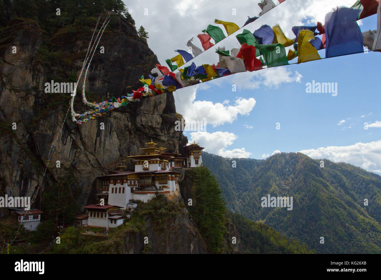 La forteresse de Paro, Bhoutan, Himalaya, Asie Banque D'Images