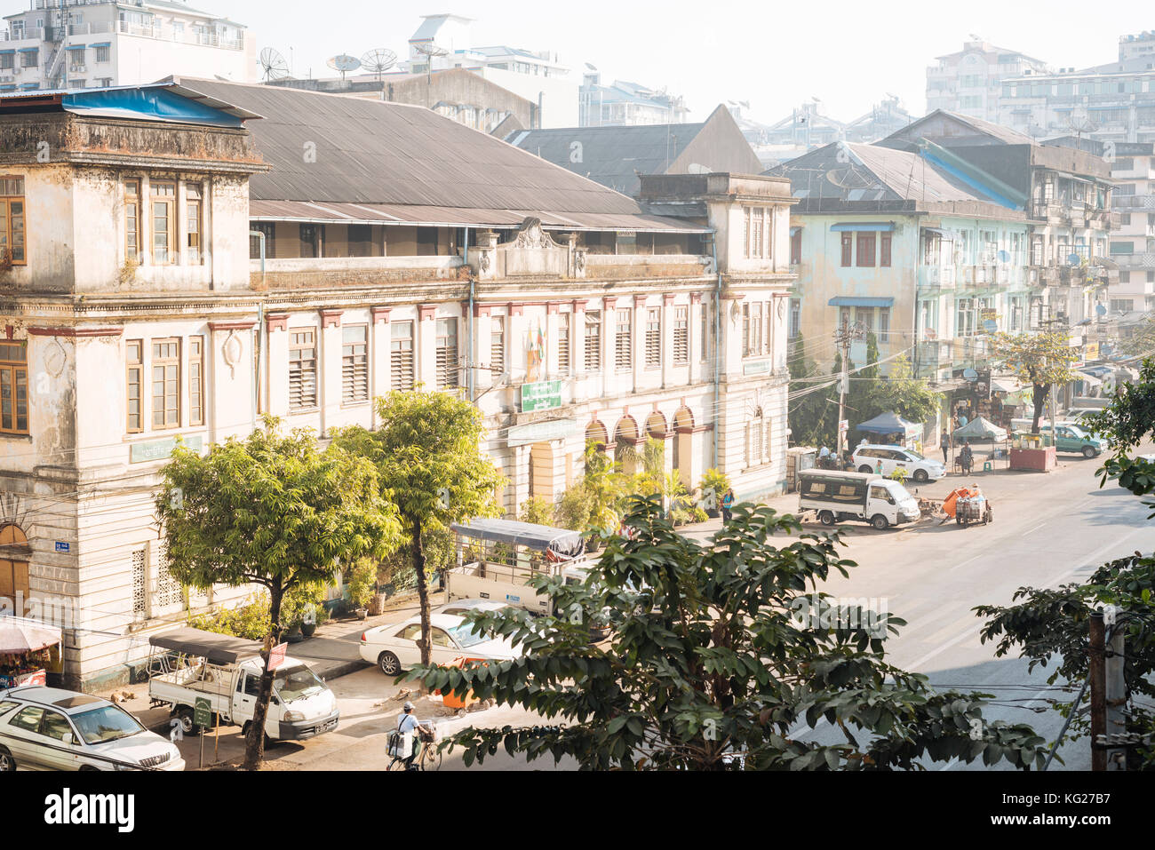 Yangon (Rangoon), le Myanmar (Birmanie), l'Asie Banque D'Images