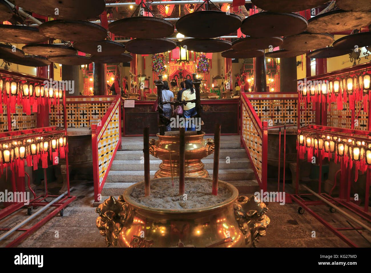 Temple Man Mo, Sheung Wan, Hong Kong Island, hong kong, Chine, Asie Banque D'Images