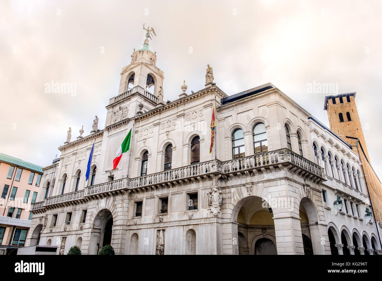 Palazzo Comunale et Palazzo Moroni à Padoue - Veneto - Italie Banque D'Images