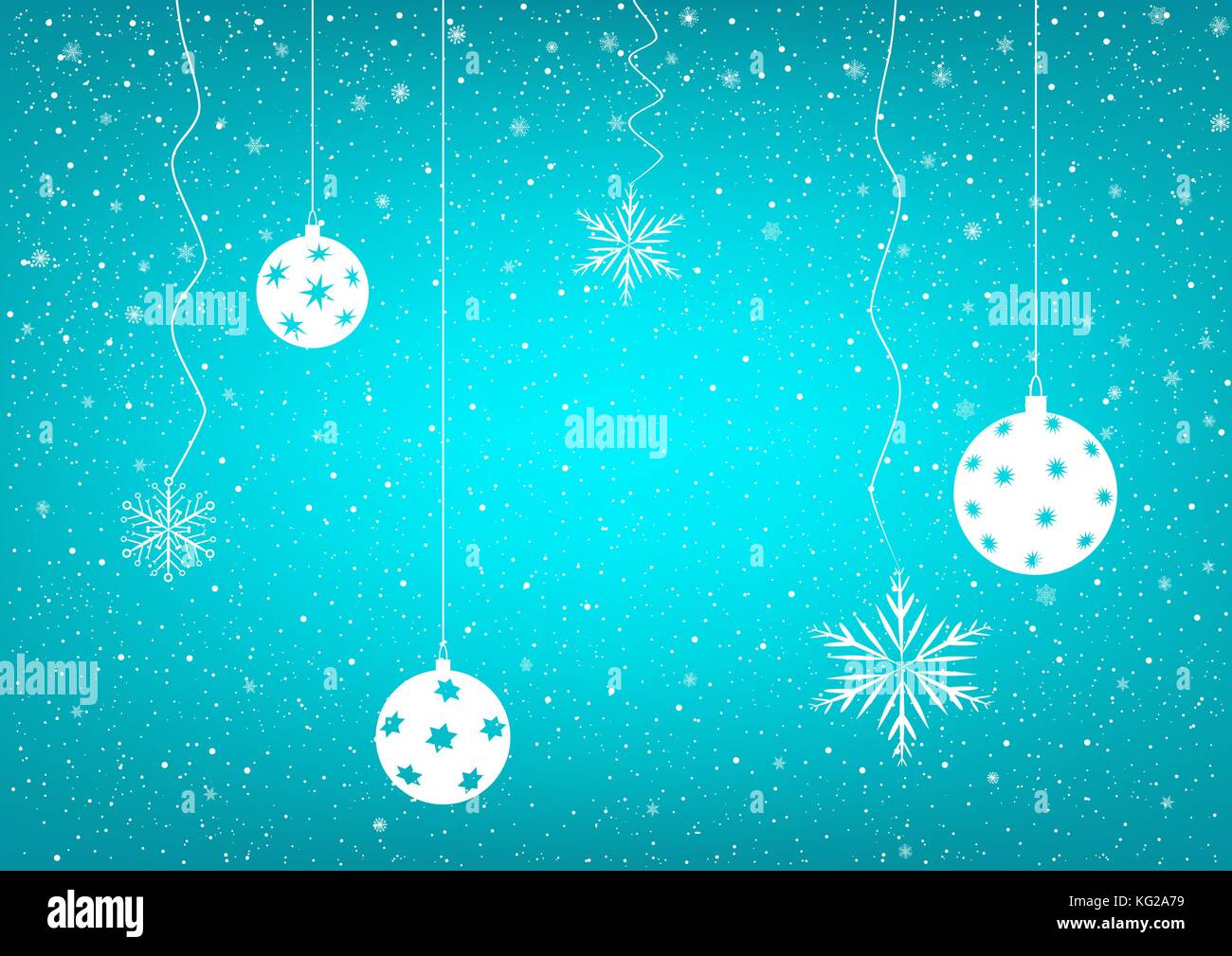 Fond Noël Boules de neige bleu Illustration de Vecteur
