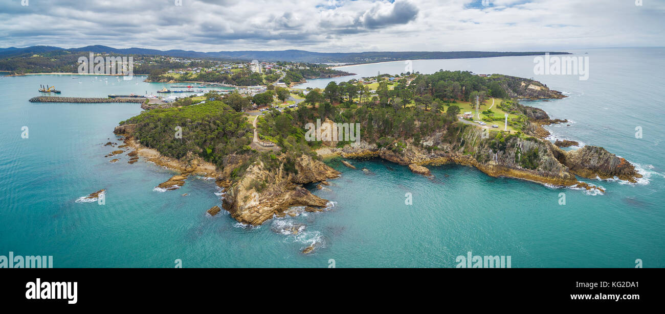 Panorama de l'antenne de l'eden lookout, NSW, Australie Banque D'Images