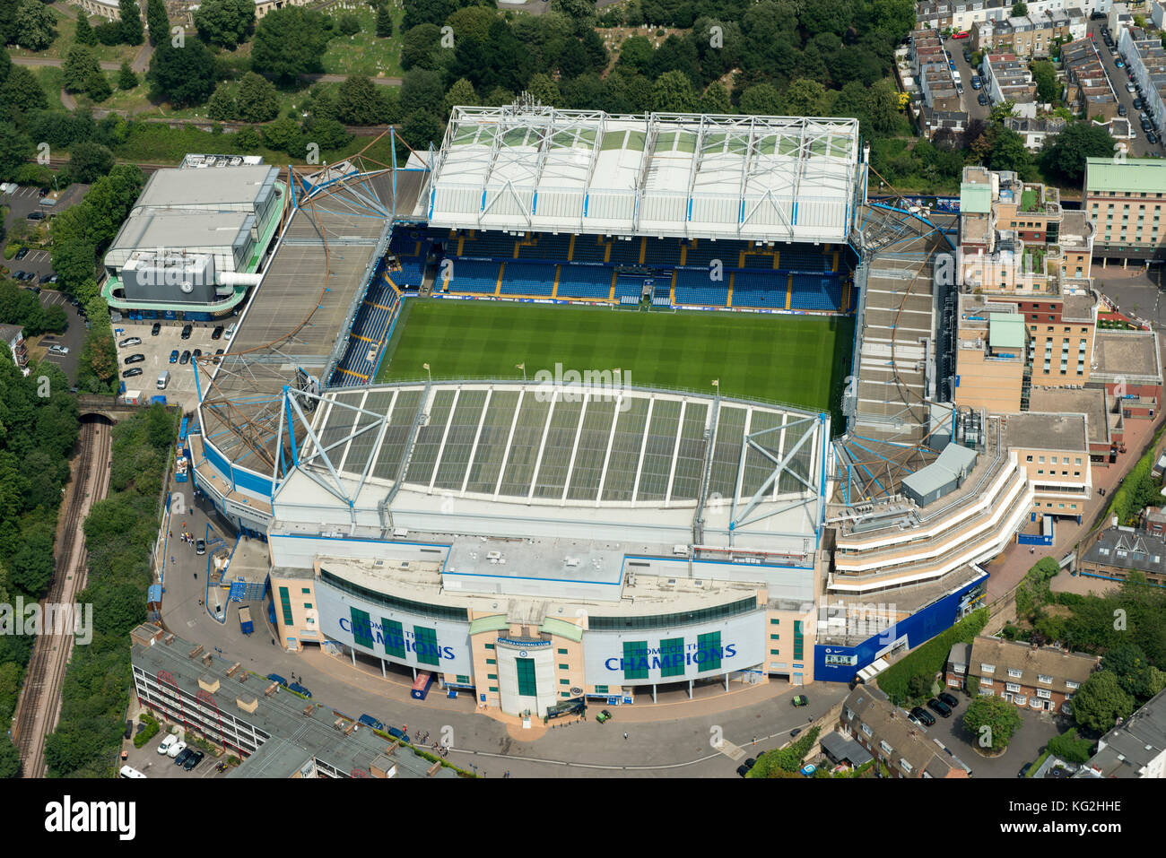 Chelsea FC Stamford Bridge, la masse de l'antenne, Banque D'Images