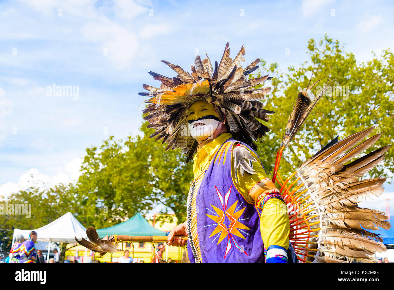 DTES Pow-wow et à la célébration culturelle, Oppenheimer Park, Vancouver, British Columbia, Canada Banque D'Images