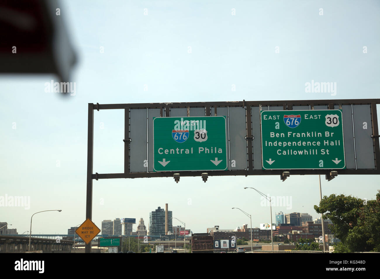 L'Interstate 95 à l'autoroute 676 route de Philadelphie - USA Banque D'Images