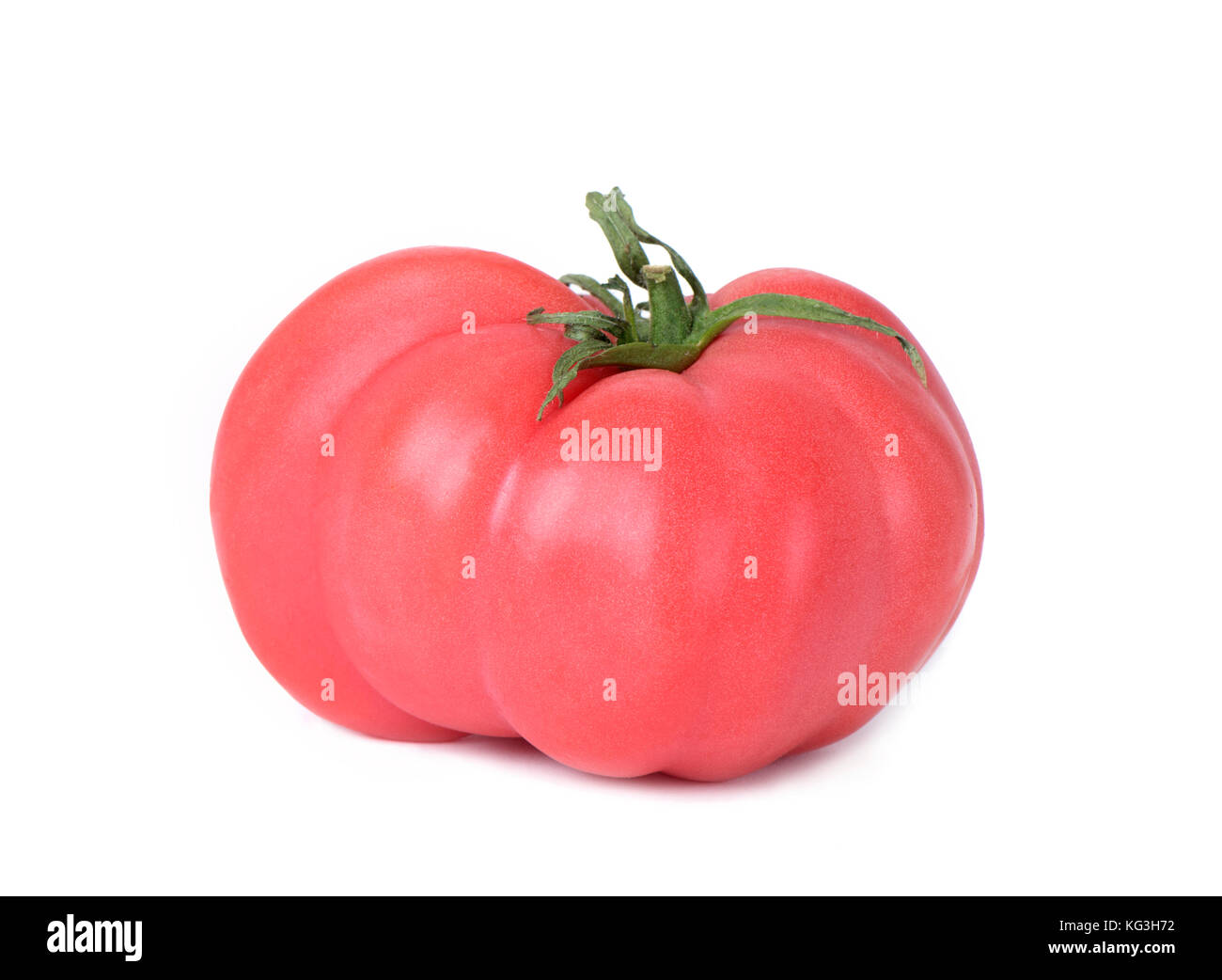 Libre de tomates rose sur fond blanc Banque D'Images