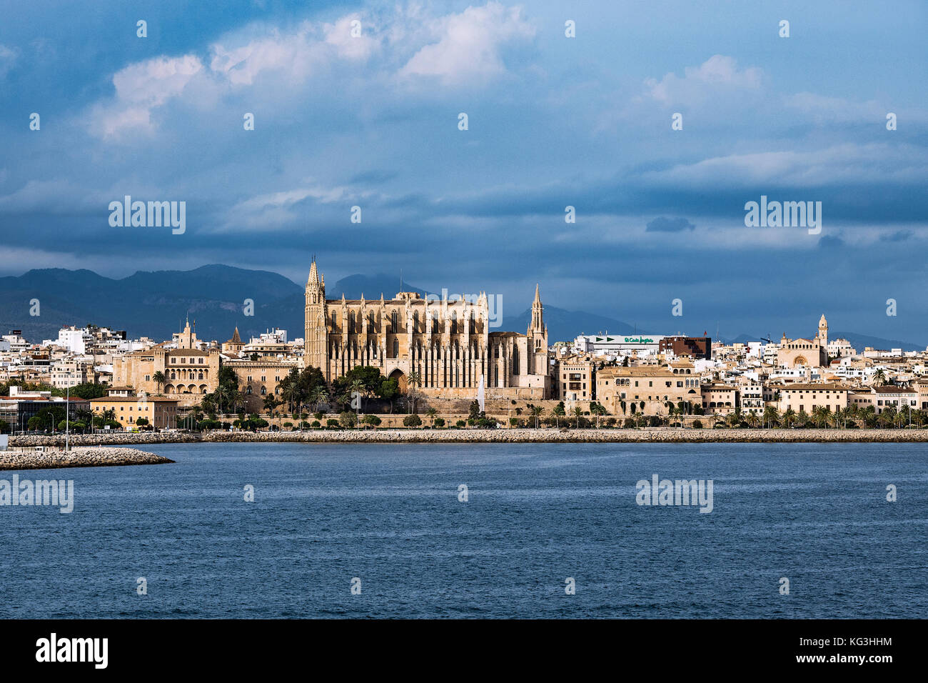 La seu, la cathédrale de Palma, Palma de Majorque, Iles Baléares, Espagne. Banque D'Images