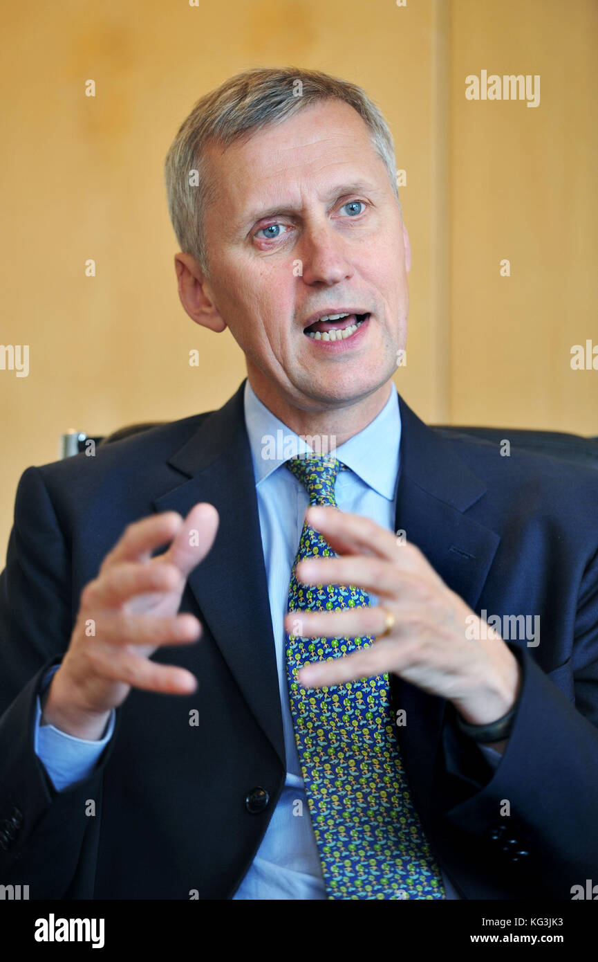 Les Financial Services Authority directeur Martin Wheatley a photographié à leurs bureaux à Canary Wharf. Photo par Michael Walter/Troïka Banque D'Images