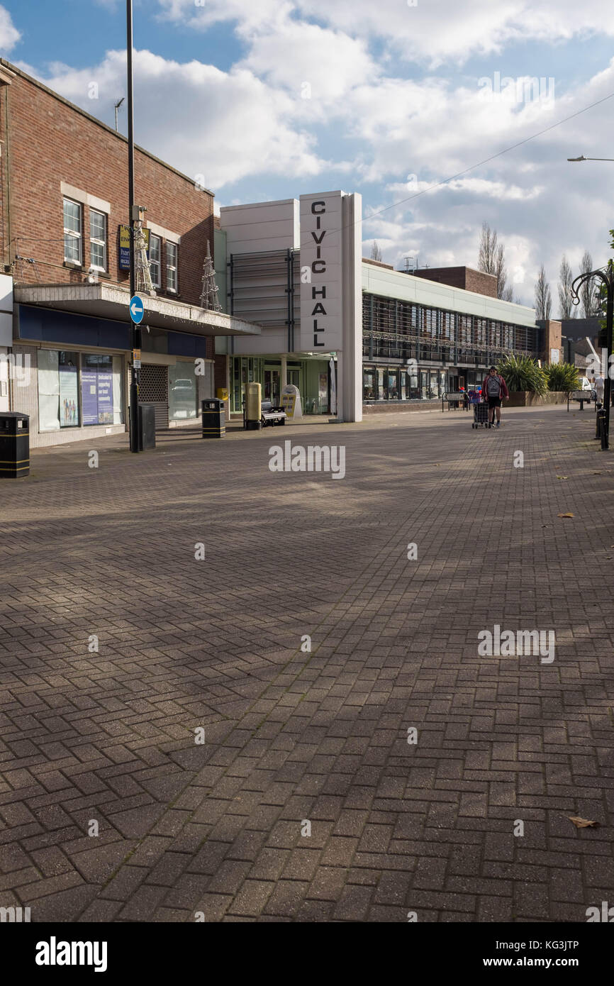 Bedworth Civic hall, le centre-ville de bedworth Banque D'Images