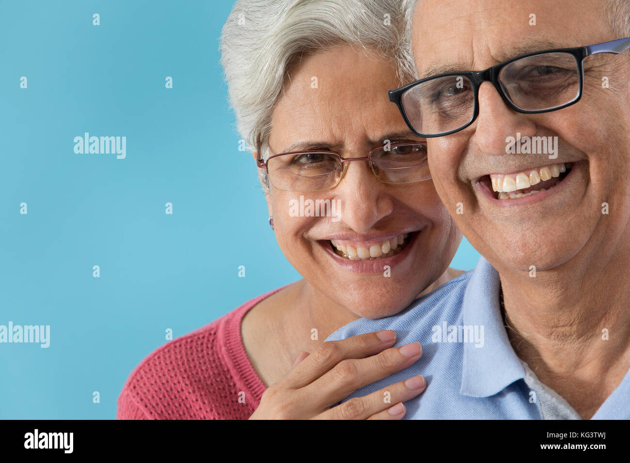 Portrait of senior couple smiling Banque D'Images