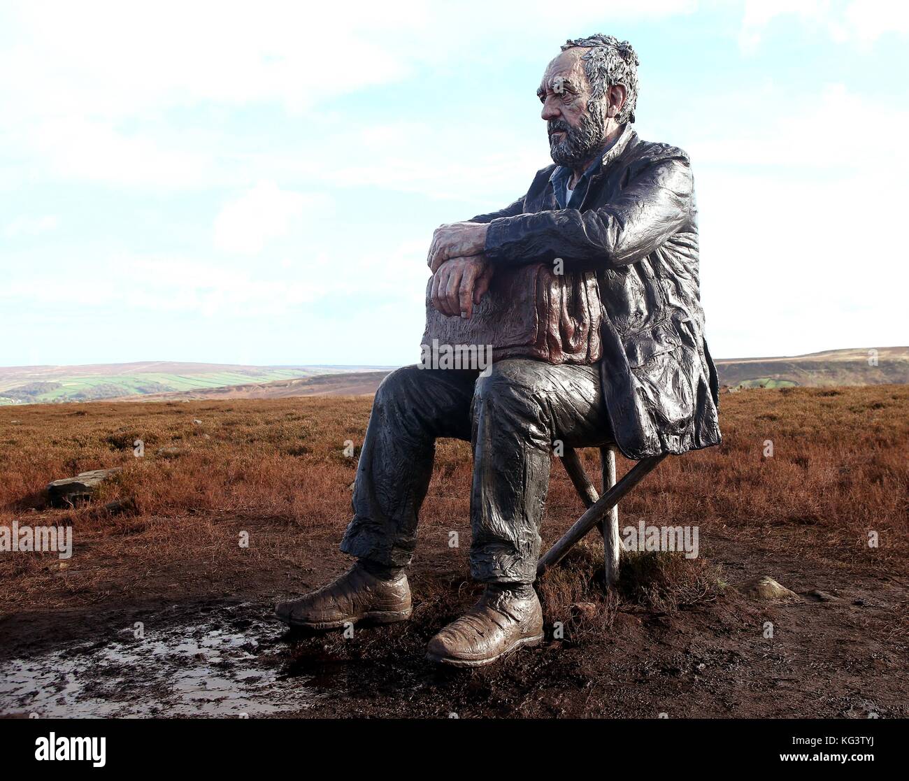 Personnage assis sculptés par SEAN HENRY 25 Octobre 2017 Banque D'Images