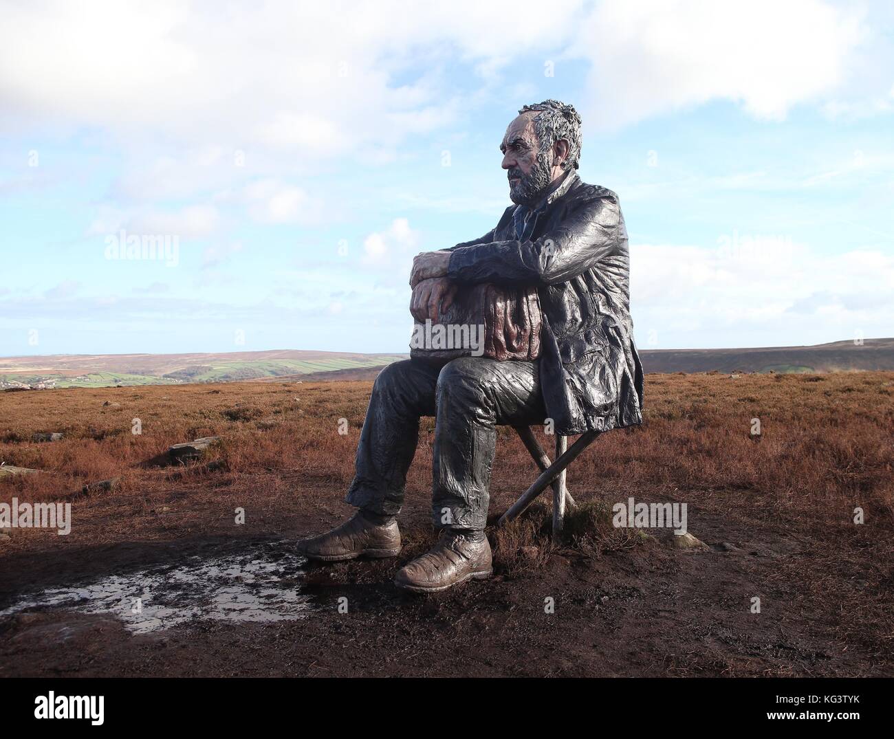 Personnage assis sculptés par SEAN HENRY 25 Octobre 2017 Banque D'Images