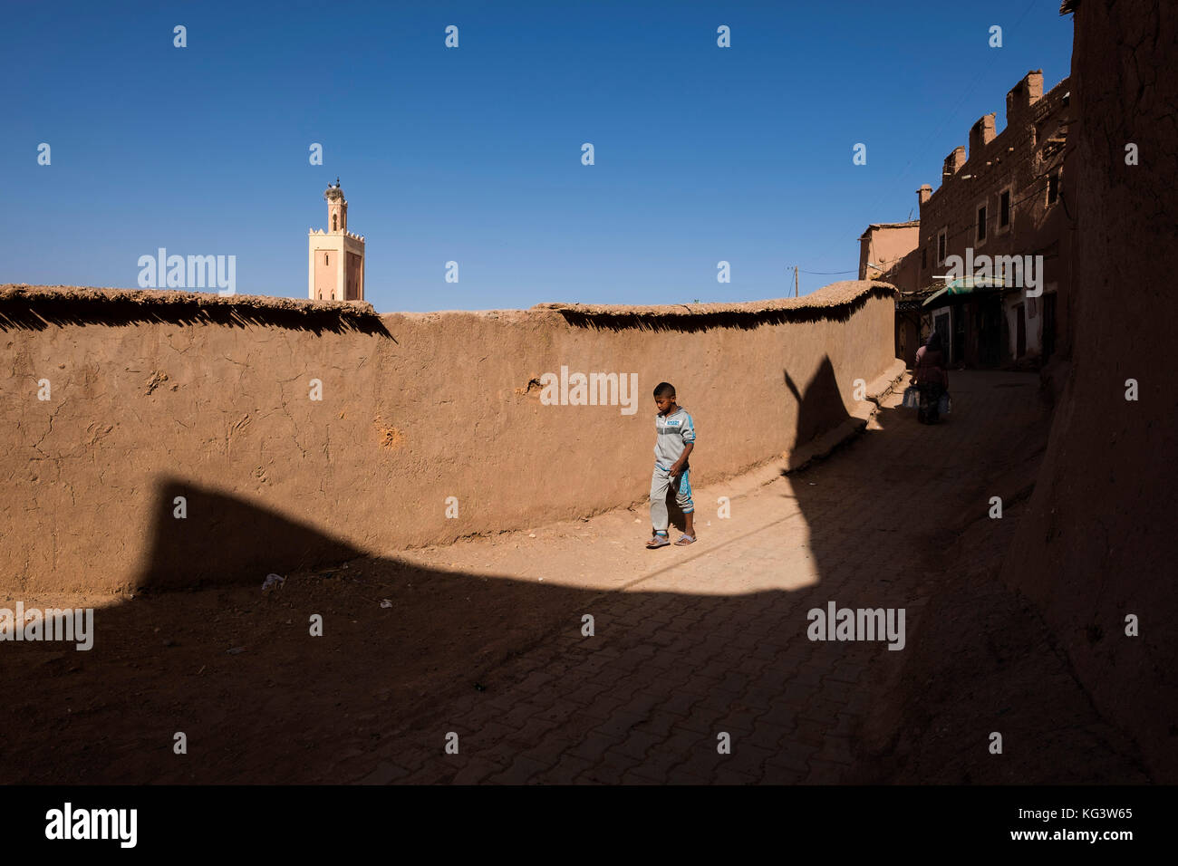 Le Maroc, Ouarzazate, kasbah de Taourirt Banque D'Images