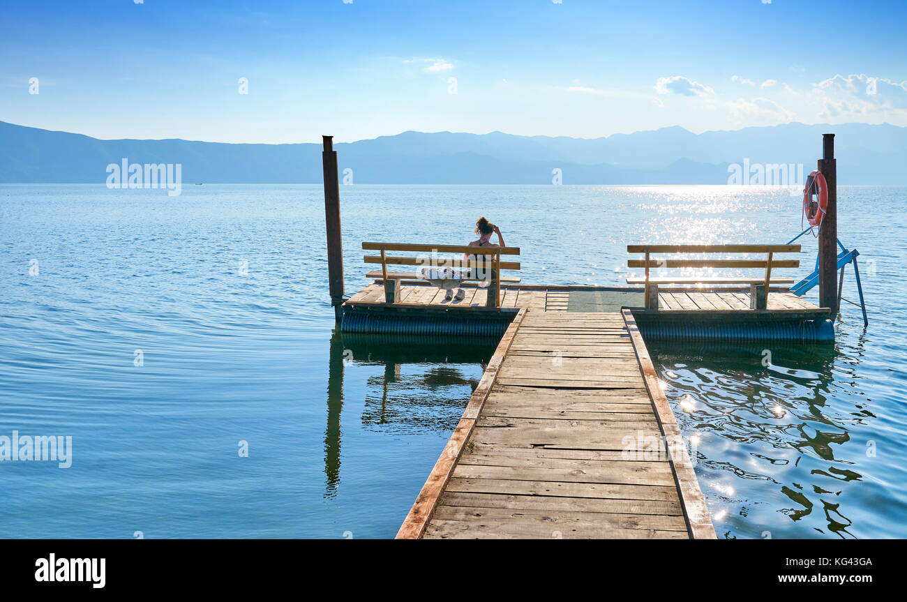 Le Parc National du lac de Skadar, Shkodër, Albanie Banque D'Images