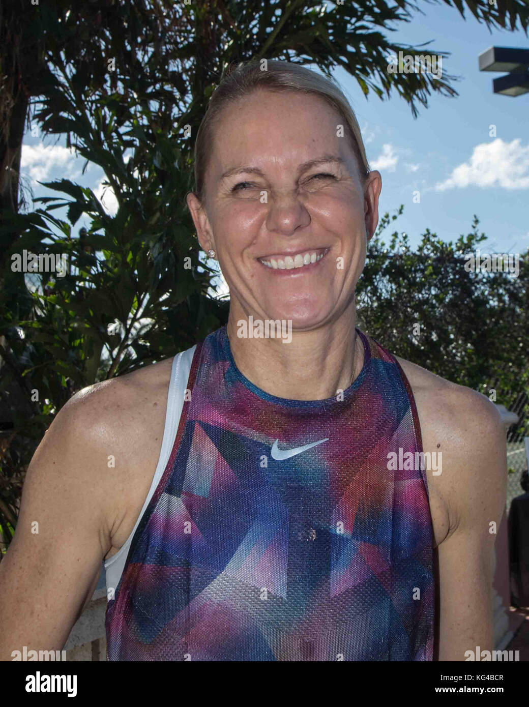 Boca Raton, Floride, USA. 29Th sep 2017. RENNAE STUBBS, ex-pro de tennis australienne, à la Boca Raton Resort & Club avant le 2017 Chris Evert/ Raymond James Pro Celebrity Tennis Classic. Chris Evert Charities a amassé plus de 23 millions de dollars dans une campagne en cours pour la Floride, la plupart des enfants à risque. Credit : Arnold Drapkin/ZUMA/Alamy Fil Live News Banque D'Images