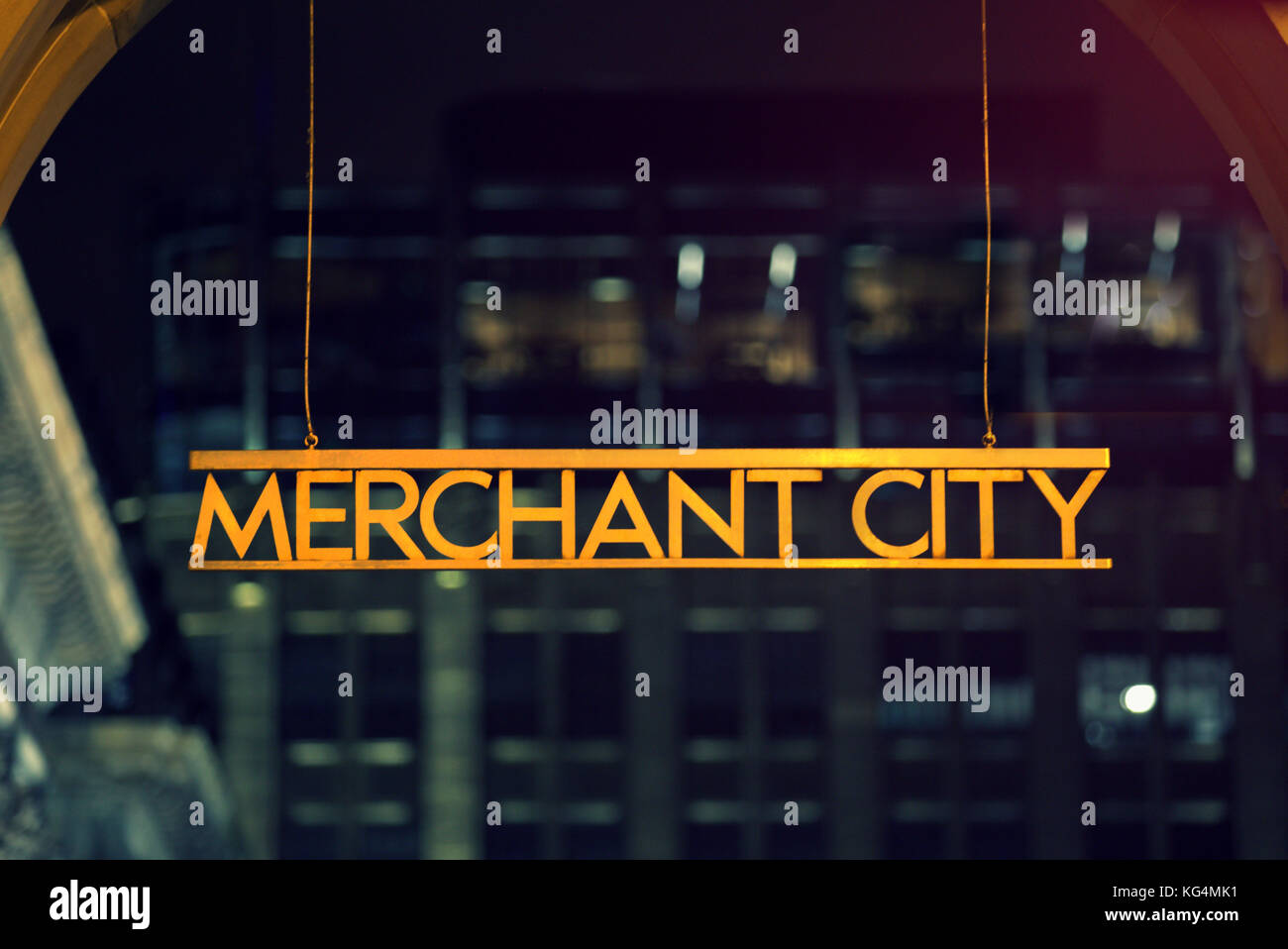 Merchant City, Glasgow City, Royaume-Uni signe logo royal Exchange Square glasgow écosse royaume-uni Banque D'Images