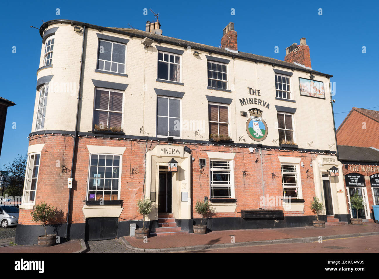 La Minerva pub public house, Victoria Pier, marina de Hull, Hull, England, UK Banque D'Images