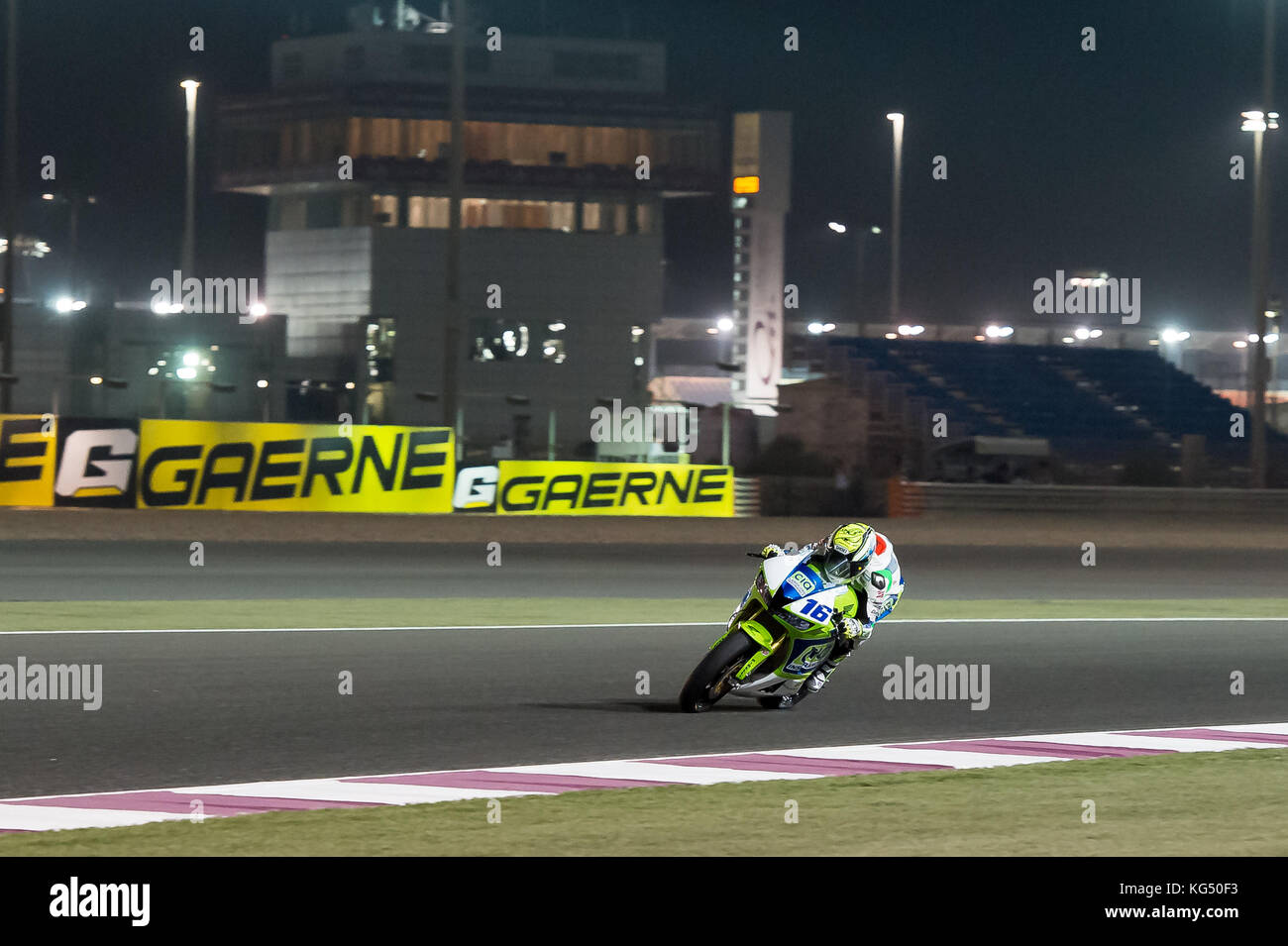 2 novembre 2017, le circuit international de losail au Qatar.. j cluzel qui fait de la honda en supersport mondial lors des essais libres 1 Banque D'Images