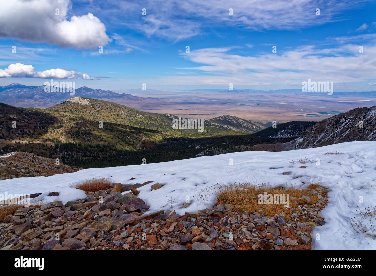 Vue depuis le pic Wheeler, parc national du Grand Bassin Banque D'Images