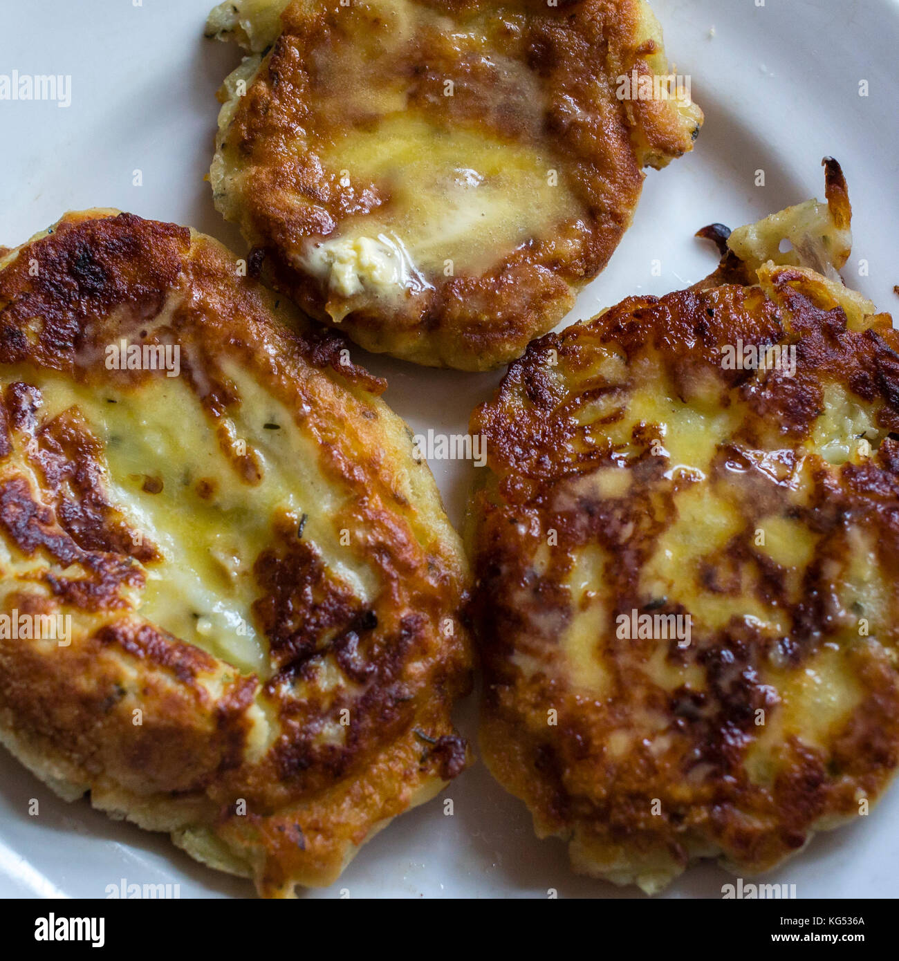 Gâteaux de pommes de terre avec régime Butterbad Banque D'Images