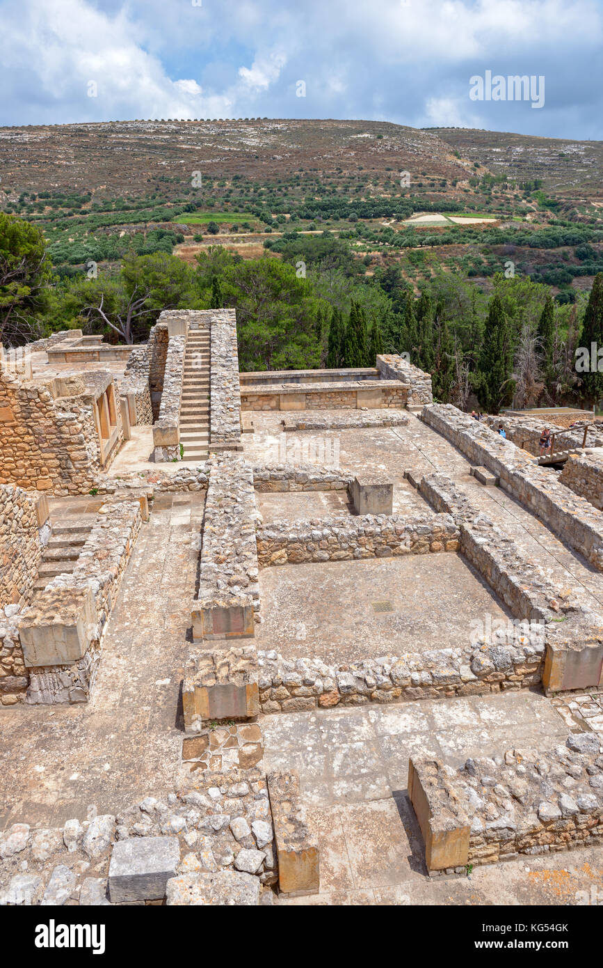 Palais de Knossos site archéologique en Crète, Grèce Banque D'Images